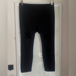 Zyia Black Slashed Leggings